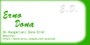 erno dona business card